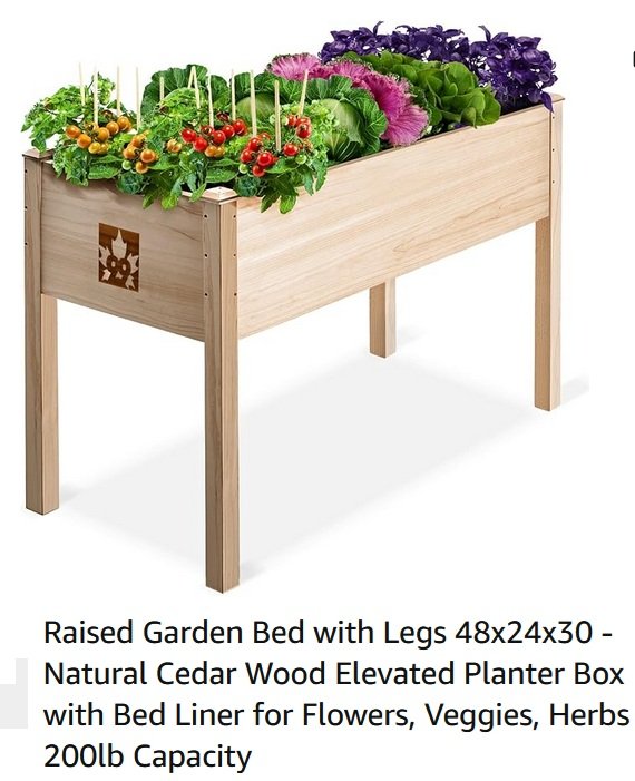 Good for seniors - heightened garden box